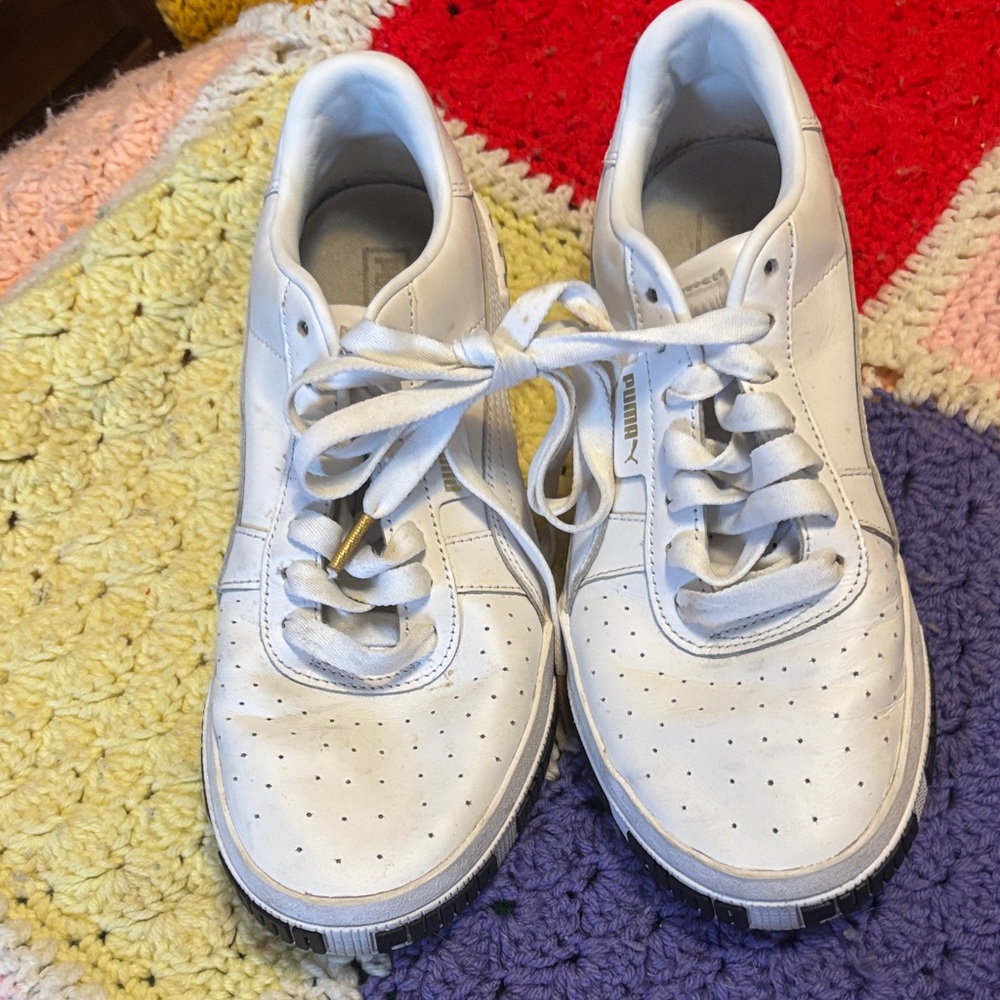 Puma Classic White Lace-Up Sneakers